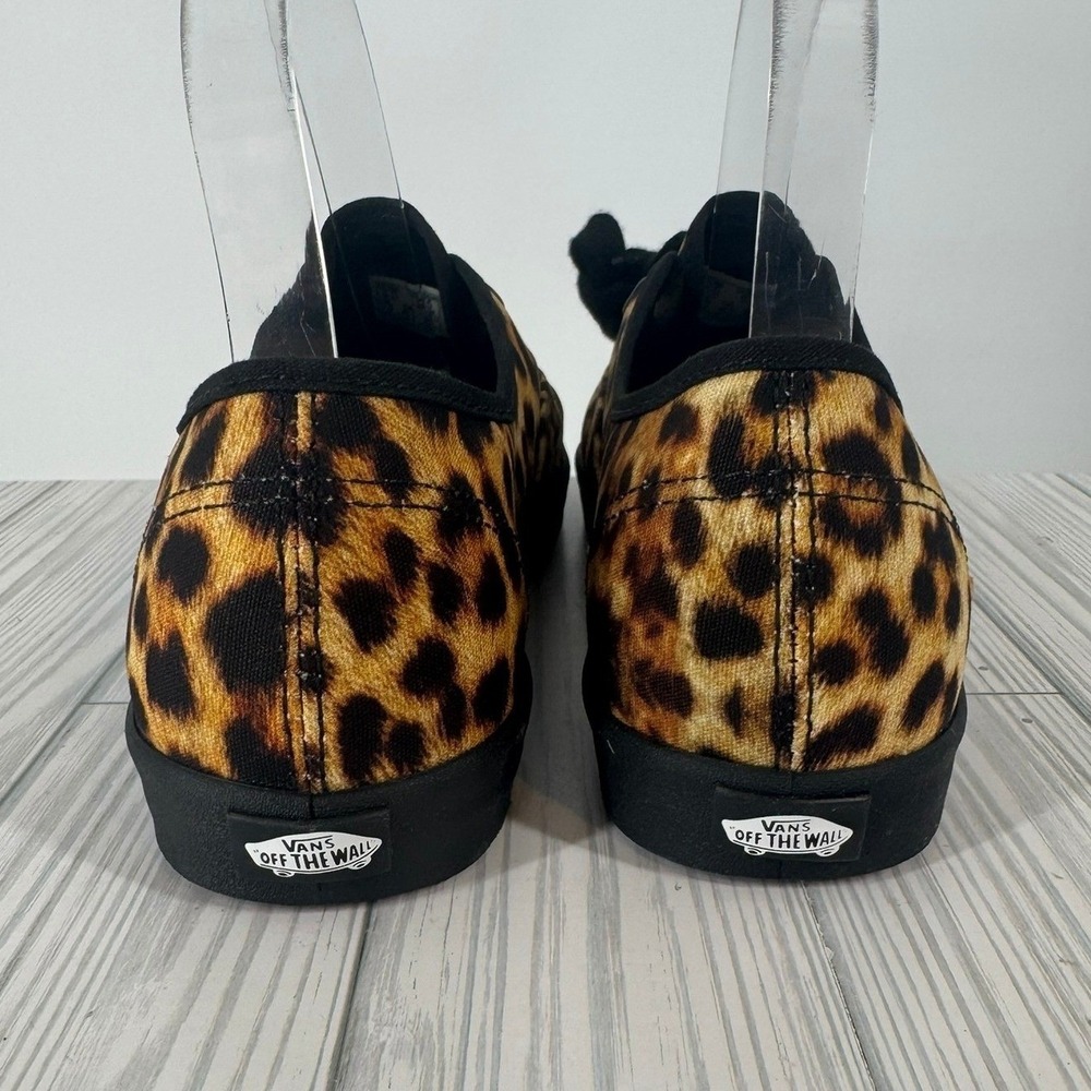 Vans Authentic Lowpro Leopard Print Black Sneakers Womens 10 Mens 8.5 Low Top - Picture 4 of 8